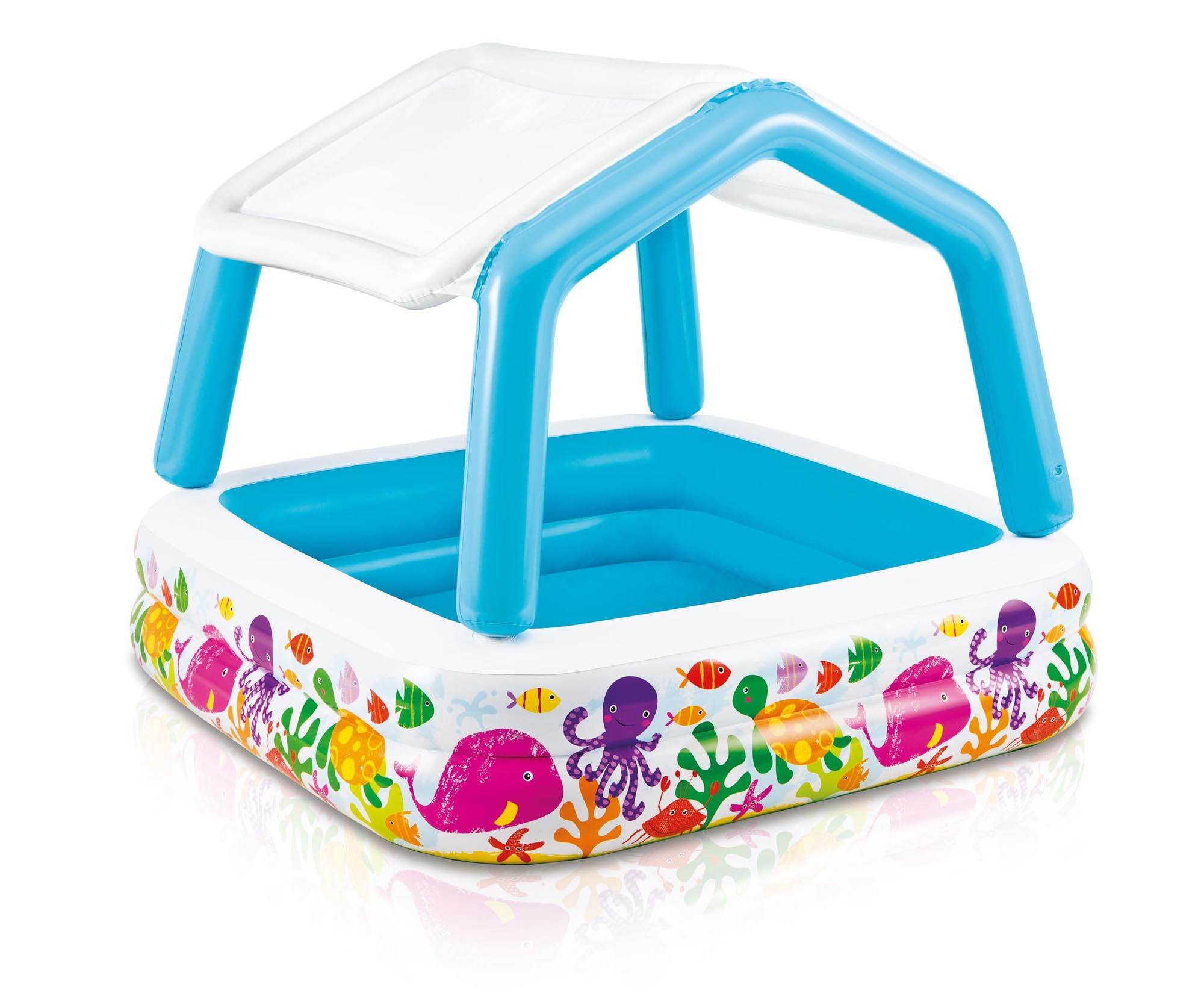 Intex 5.2ft x 5.2ft x 48in Inflatable Ocean Scene Sun Shade Kids Pool (2 Pack)