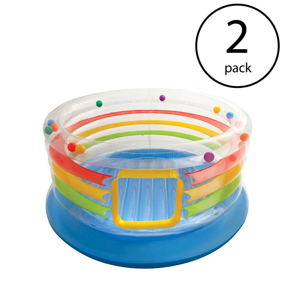 Intex Inflatable Jump-O-Lene Transparent Ring Bouncer for Kids Ages 3-6 (2 Pack)