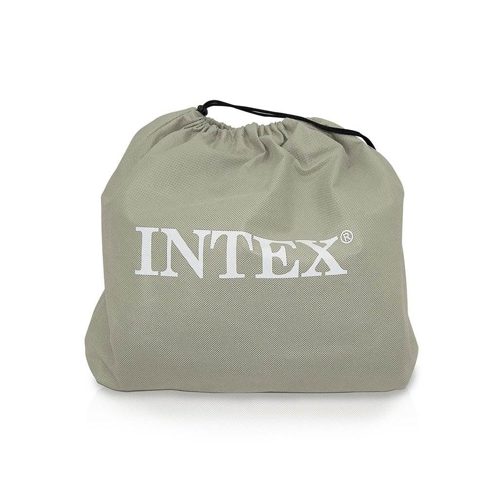 Intex Queen Indoor Raised Air Mattress with Built-In Pump + 6-Piece Bedding Set