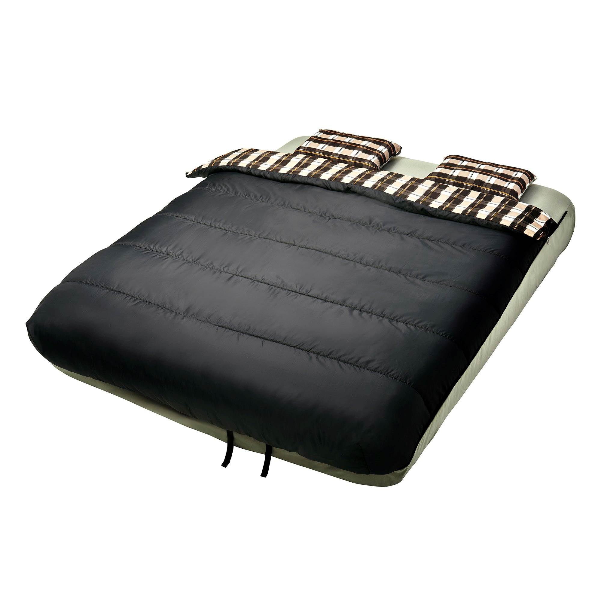 Intex Queen Indoor Raised Air Mattress with Built-In Pump + 6-Piece Bedding Set