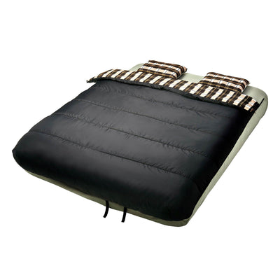 Intex Queen Indoor Raised Air Mattress with Built-In Pump + 6-Piece Bedding Set
