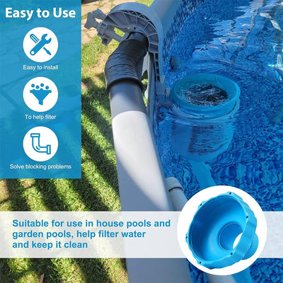 Intex 25016 Above Ground Pool Skimmer Hose & Adapter B Replacement Parts, 2 Pack - VMInnovations