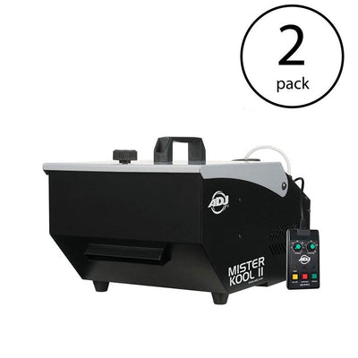 American DJ Mister Kool II Low Lying Water Based Smoke Fog Machine  (2 Pack) - VMInnovations