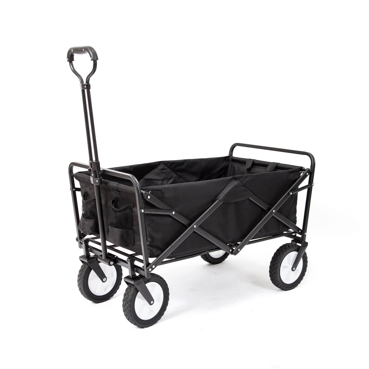 Mac Sports Collapsible Folding Frame Outdoor Garden Utility Wagon Cart (4 Pack)