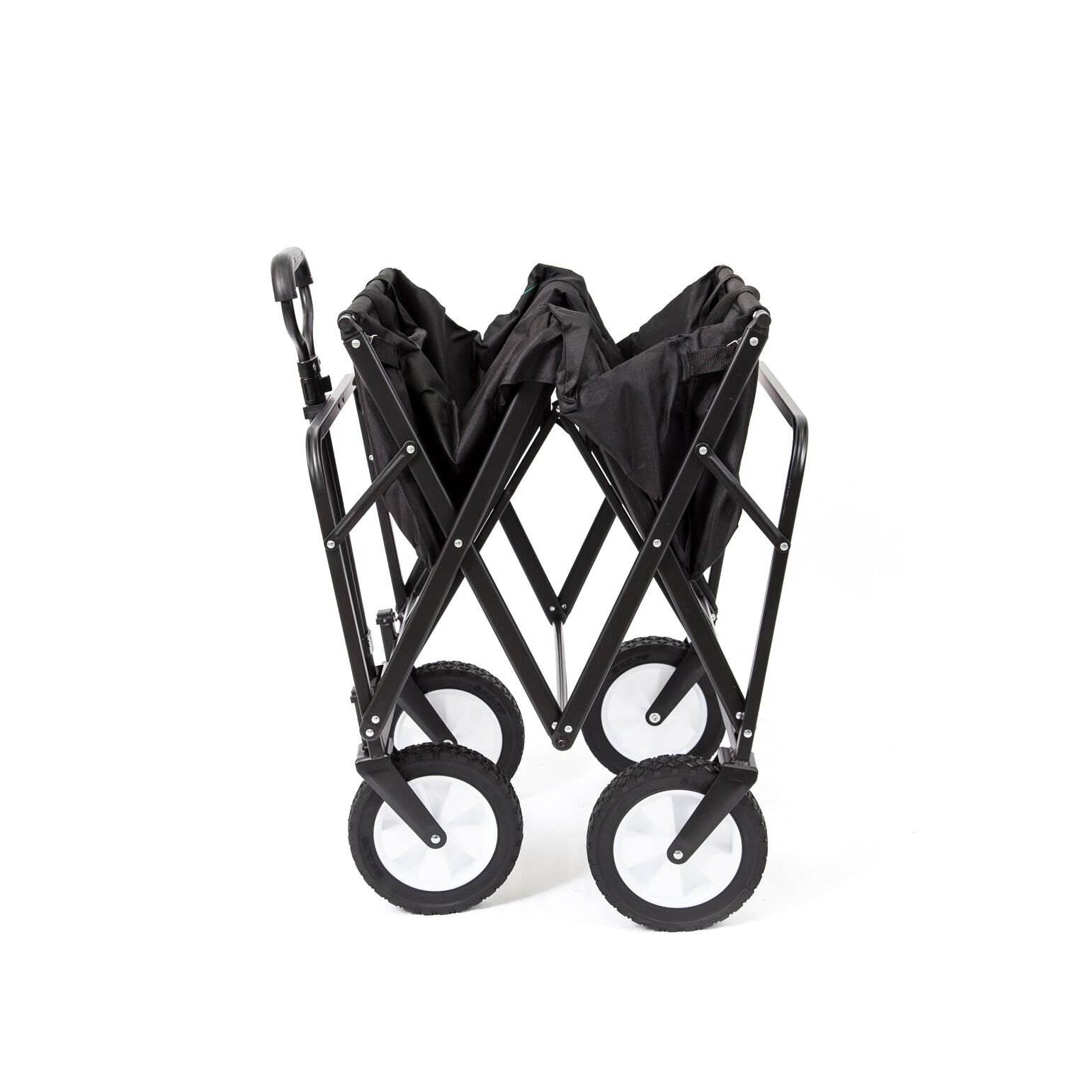 Mac Sports Collapsible Folding Frame Outdoor Garden Utility Wagon Cart (4 Pack)