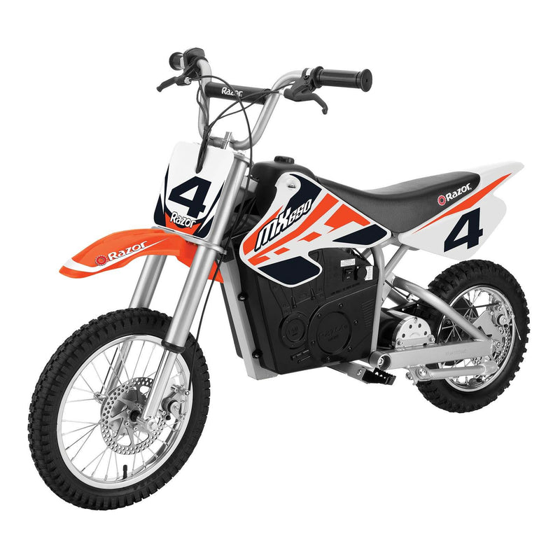 Razor MX650 Dirt Rocket High-Torque Electric Motocross Dirt Bike, Orange(2 Pack)