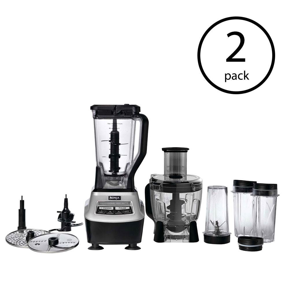 Ninja Mega Kitchen Food Processor Blender Set (Certified Refurbished) (2 Pack)