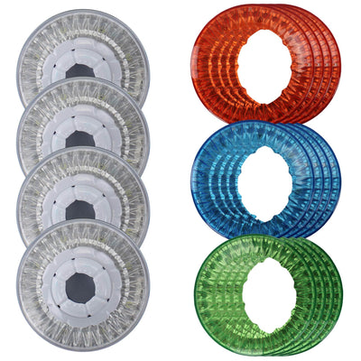FloLight LED Wireless Above Ground Swimming Pool Lights (4) + 12 Colored Lenses