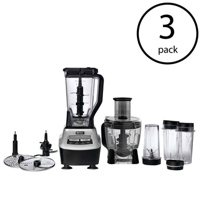 Ninja Mega Kitchen Food Processor Blender Set (Certified Refurbished) (3 Pack)