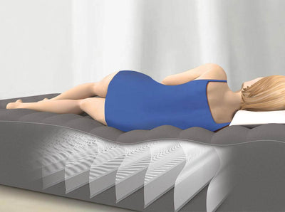 Intex Queen Ultra Plush Airbed with Headboard + Queen Airbed with Built-In Pump