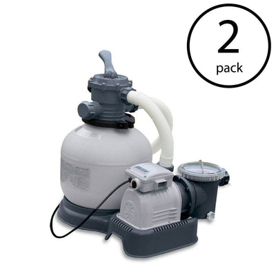 Intex Krystal Clear 2800 GPH Above Ground Pool Sand Filter Pump (2 Pack)