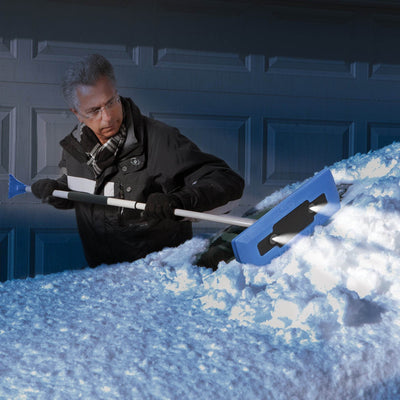 Snow Joe Illum-n-Broom LED Lighted 4-in-1 Snow Broom and Ice Scraper (6 Pack) - VMInnovations