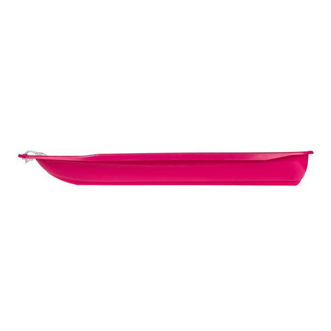 Lucky Bums 48in 1 Person Plastic Snow Toboggan Sled w/ Pull Rope, Pink(Open Box)