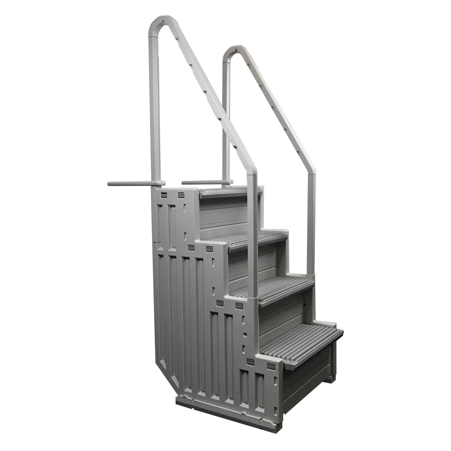 Confer Plastics In-Pool 4 Step Ladder, Above Ground Swimming Pool Stairs(2 Pack)