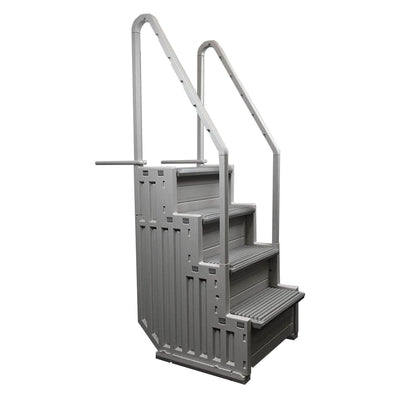Confer Plastics In-Pool 4 Step Ladder, Above Ground Swimming Pool Stairs(2 Pack)