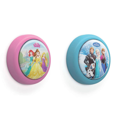 Philips Disney Princess and Disney Frozen Battery-Powered LED Push Night Light