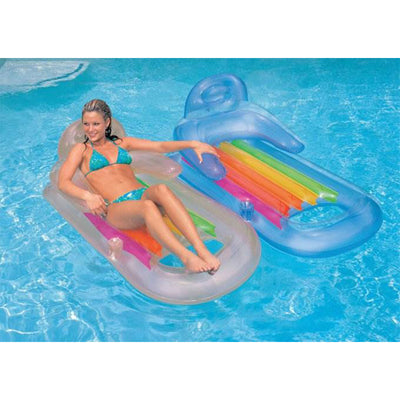 Intex King Kool Lounge Inflatable Swimming Pool Lounger with Headrest (3 Pack)
