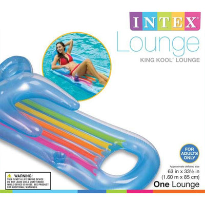 Intex King Kool Lounge Inflatable Swimming Pool Lounger with Headrest (5 Pack)