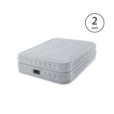 Intex Queen Supreme Air Flow Bed Airbed Mattress Built-In Pump | 64463E (2 Pack)