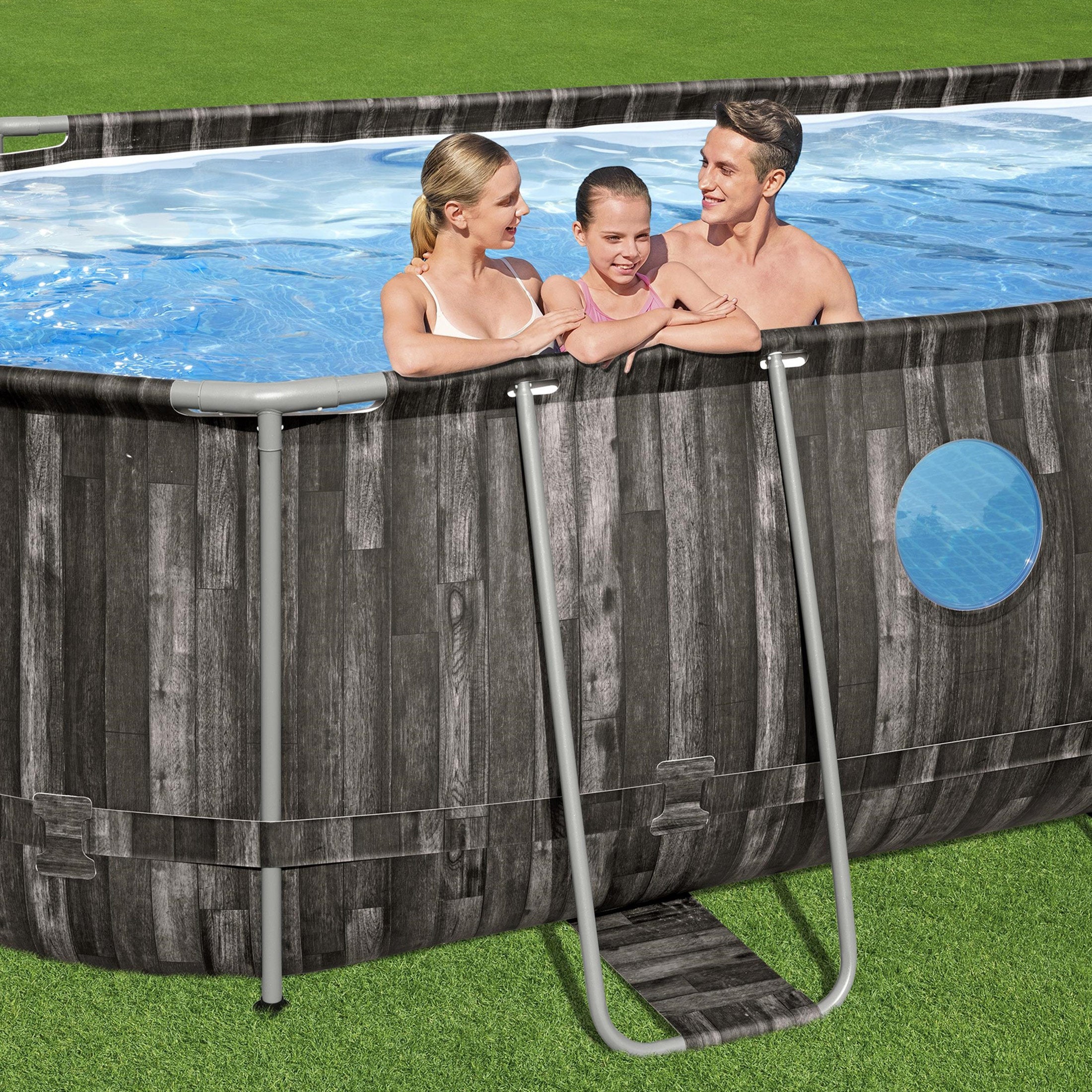 Coleman Power Steel Swim Vista 20' x 48" Round Above Ground Swimming Pool Set