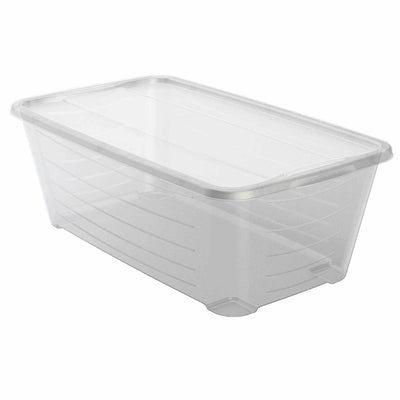 Life Story 6 Qt Rectangular Clear Plastic Protective Storage Shoe Box, 24 Pack