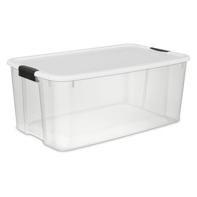 Sterilite 116 Quart Ultra Latching Clear Plastic Storage Tote Container, 20 Pack