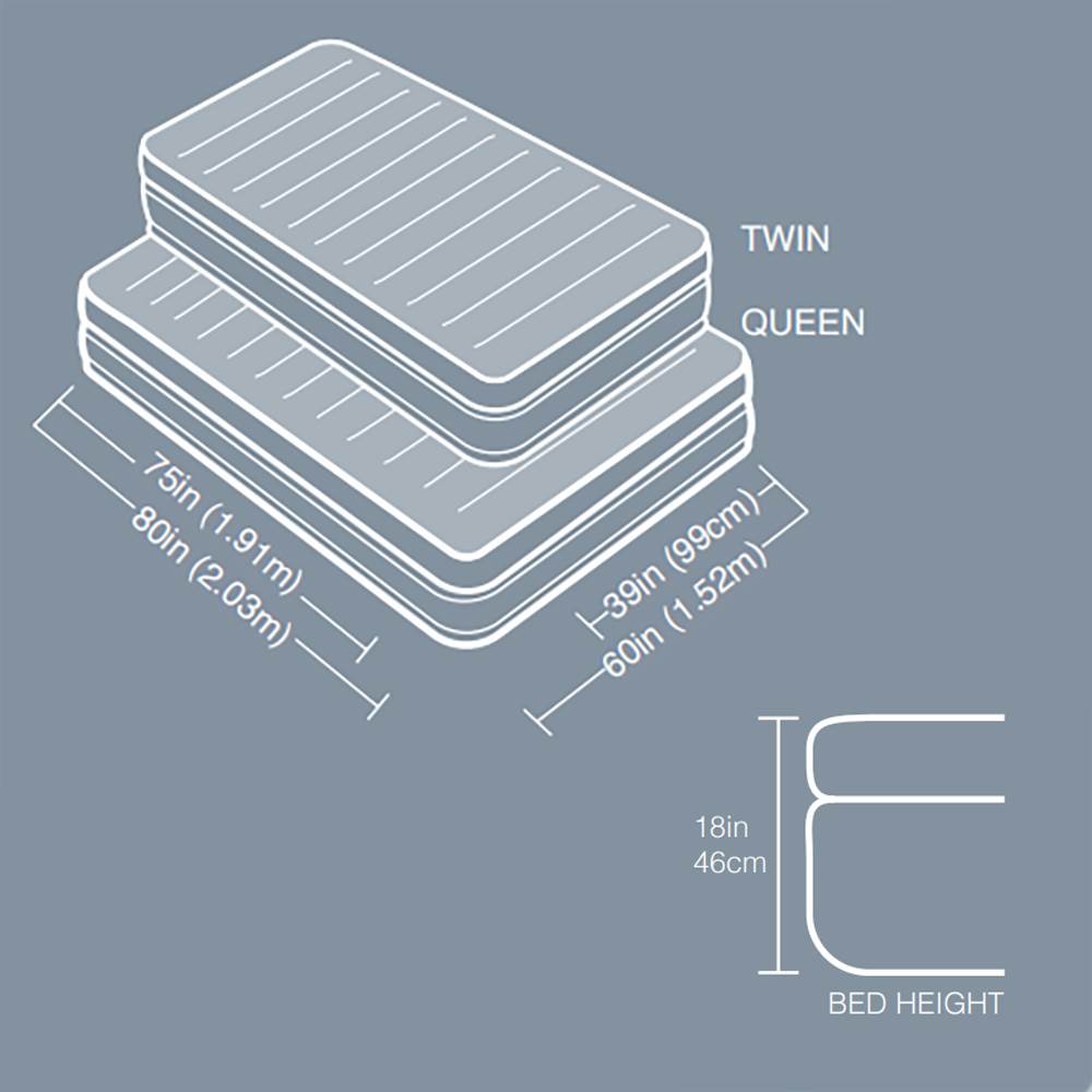 Intex Comfort Plush Elevated Mattress Airbed with Built In Pump, Queen (3 Pack)