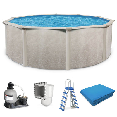 Aquarian Phoenix 24'x52" Round Above Ground Pool w/ Pump, Ladder, Liner, Skimmer - VMInnovations