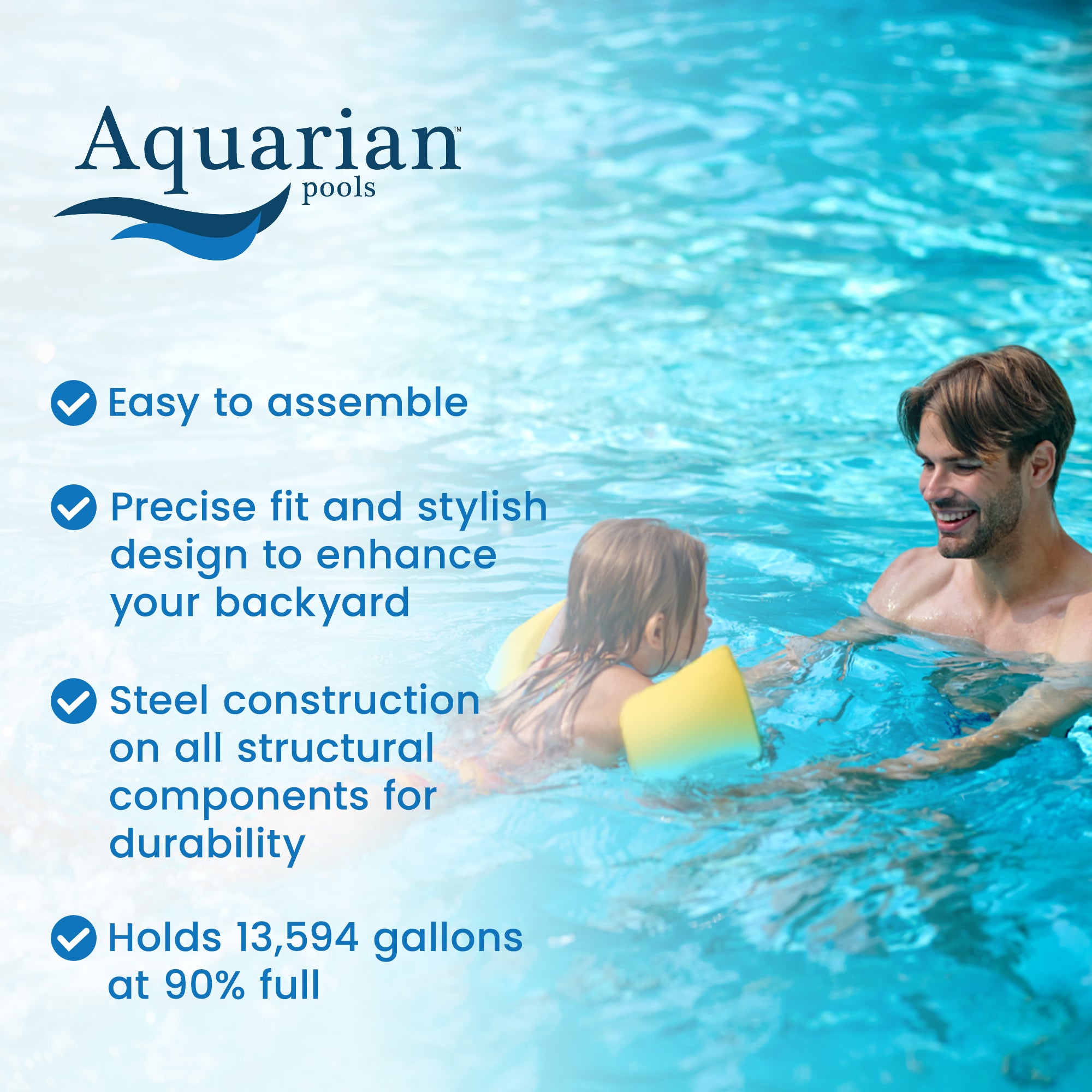 Aquarian Phoenix 24'x52" Round Above Ground Pool w/ Pump, Ladder, Liner, Skimmer - VMInnovations