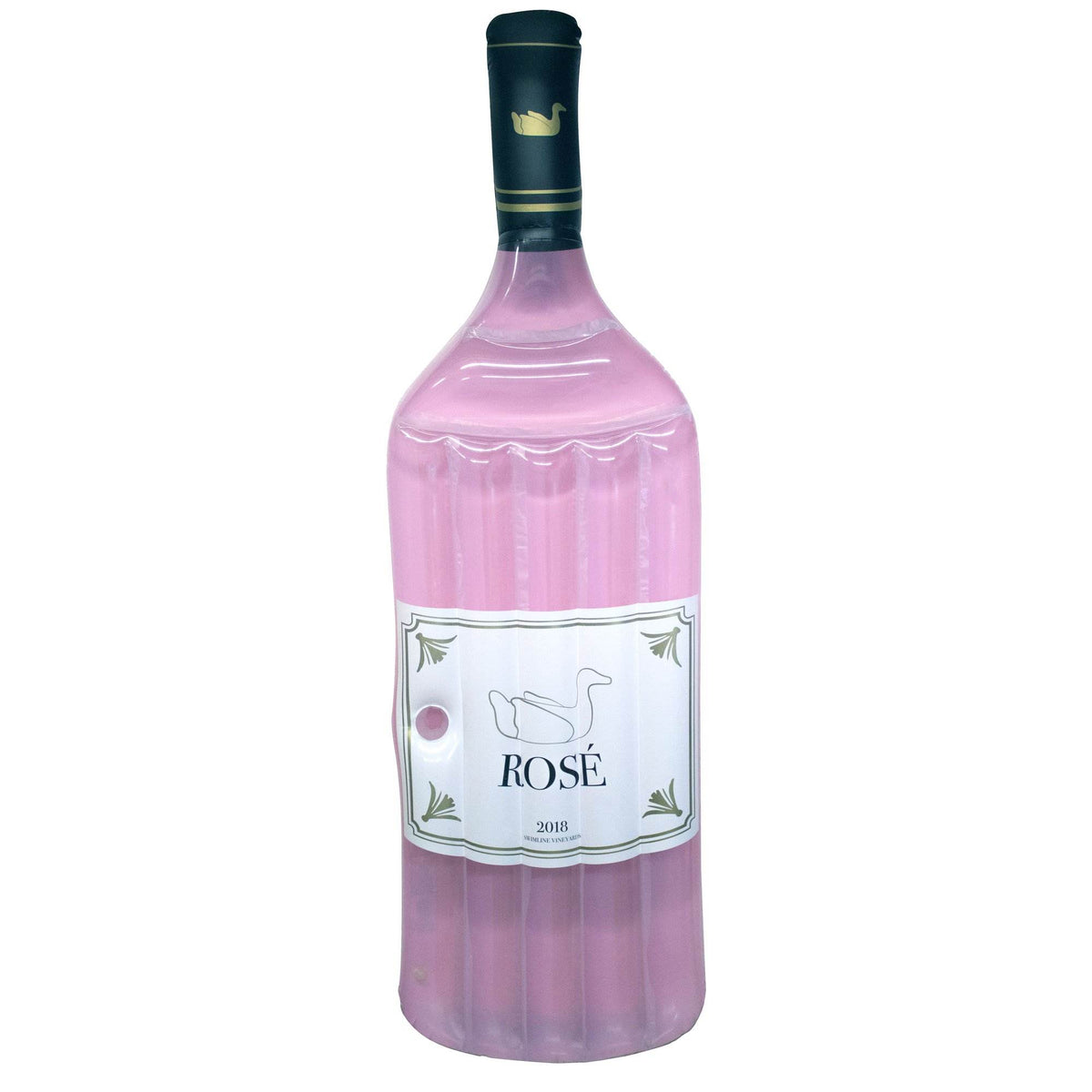 Swimline Inflatable Rose Wine Bottle Float for Swimming Pool, Pink (3 Pack)