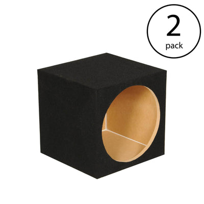 Q-Power 10" Single Sealed Power Car Audio Subwoofer Sub Box Enclosure (2 Pack)