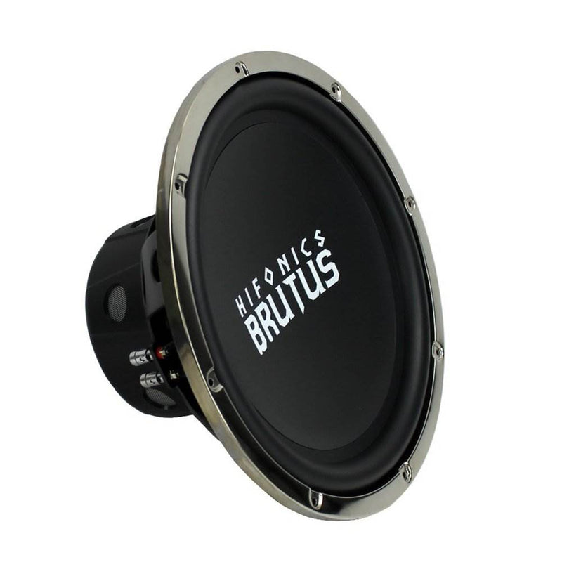 Hifonics Brutus 15" 1200W Subwoofer (Pair) w/ Box + 2-Channel Amplifier & Wiring