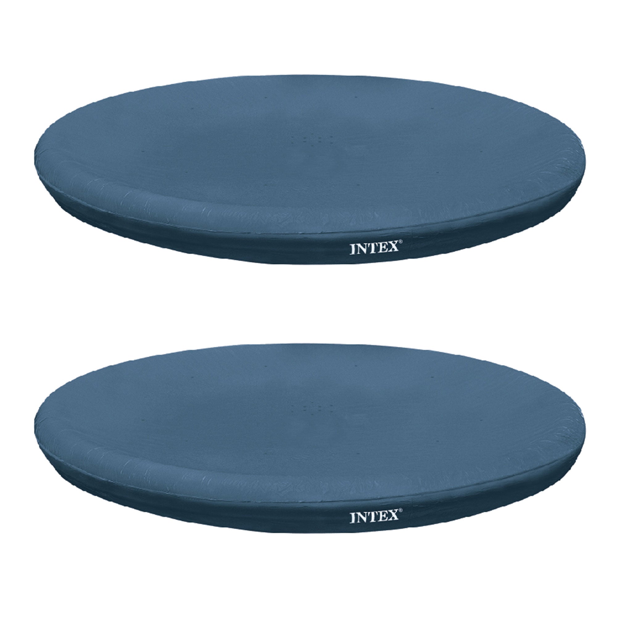 Intex 8 Foot Easy Set Cover for Above Ground Swimming Pool Vinyl Round (2 Pack) - VMInnovations
