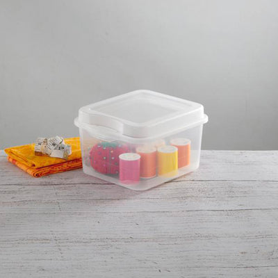 Sterilite 18038612 Plastic FlipTop Latching Storage Container, Clear (48 Pack)