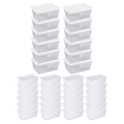 Sterilite 16 Quart Plastic Storage Container (12 Pack) & 6 Quart Tote (24 Pack)