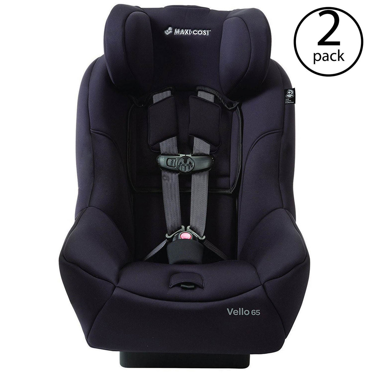 Maxi-Cosi Vello 65 Baby Infant to Toddler Convertible Car Seat, Black (2 Pack)