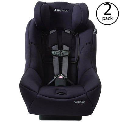Maxi-Cosi Vello 65 Baby Infant to Toddler Convertible Car Seat, Black (2 Pack)