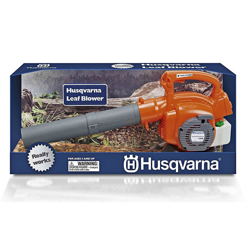 Husqvarna 125B Kids Toy Battery Operated Leaf Blower & Chainsaw Pretend Play Set