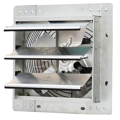 iLiving 10 Inch Variable Speed Wall Mounted Steel Shutter Exhaust Fan (2 Pack)