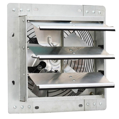 iLiving 10 Inch Variable Speed Wall Mounted Steel Shutter Exhaust Fan (2 Pack)