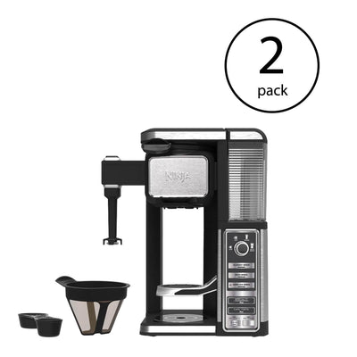 Ninja Single Serve Coffee Bar Machine Pod Free Auto IQ Coffee Maker (2 Pack)