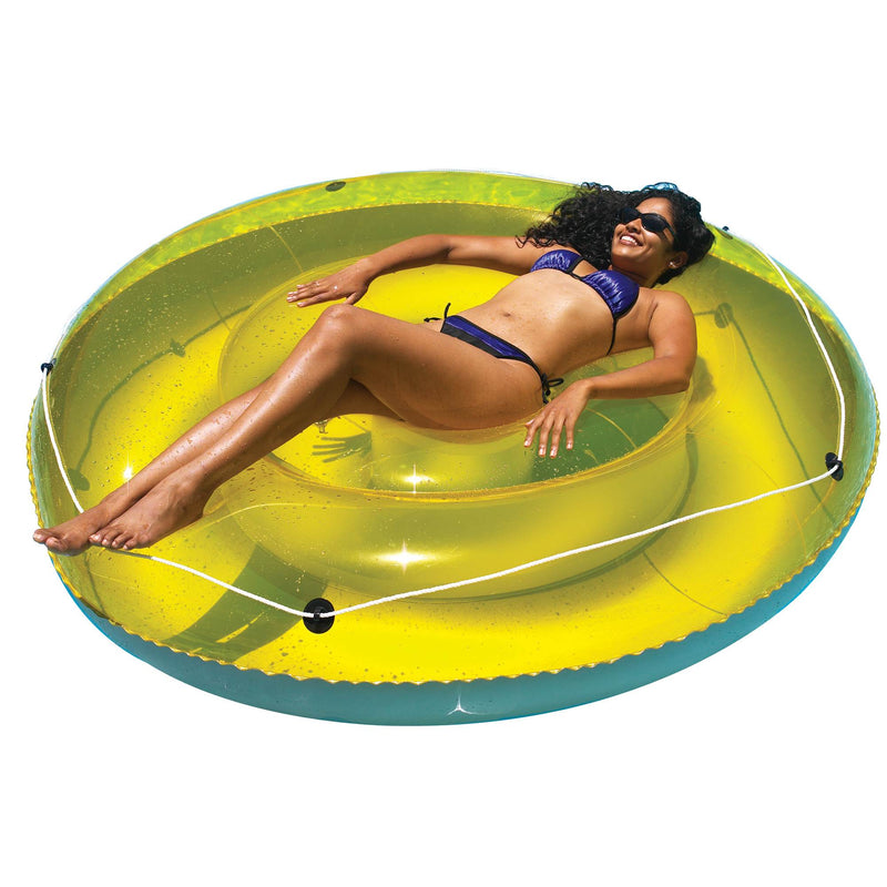 Swimline 72" Swimming Pool Sun Tan Lounger Island Float Inflatable (2 Pack)
