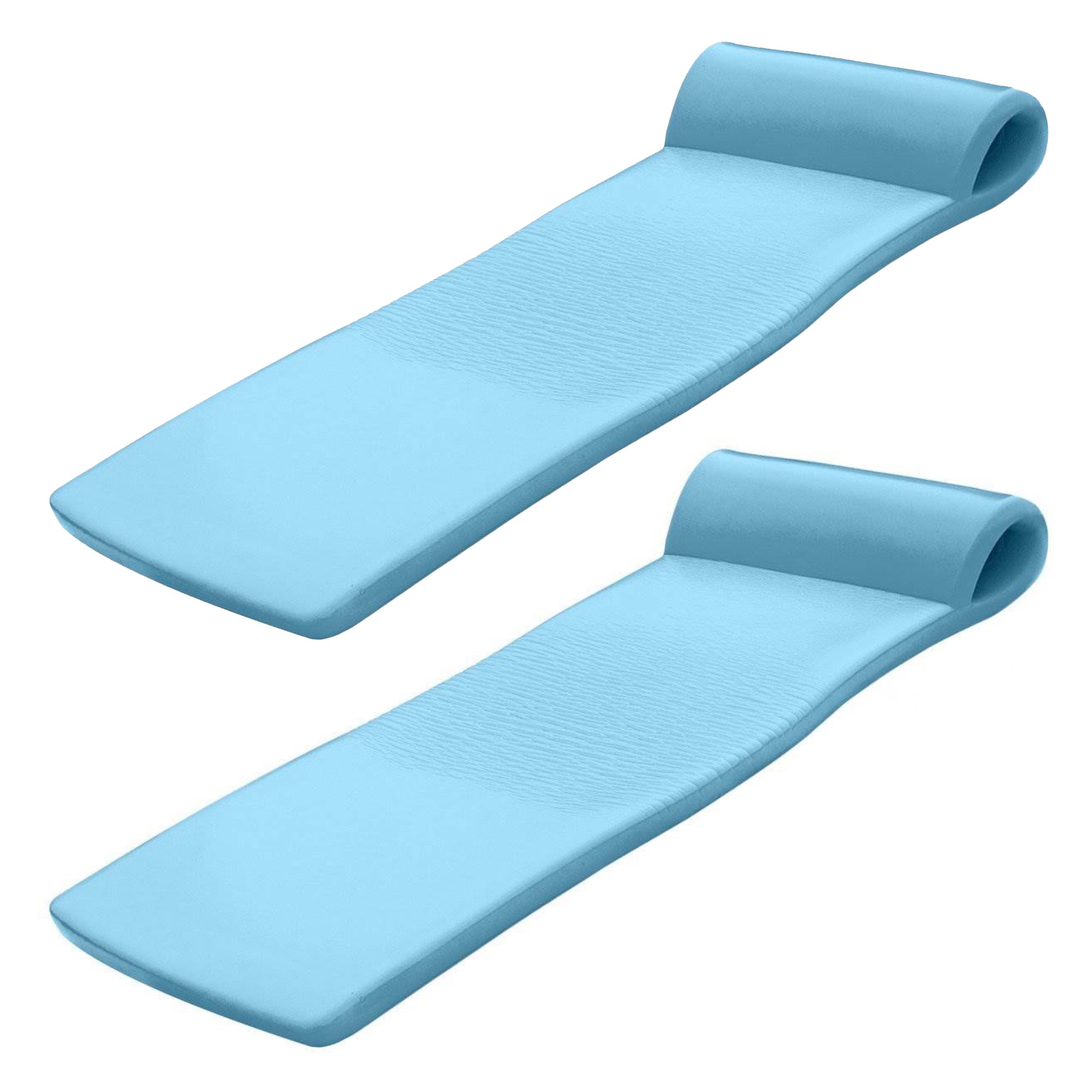 Texas Recreation Sunsation 70 Inch Foam Raft Lounger Pool Float, Blue (2 Pack) - VMInnovations