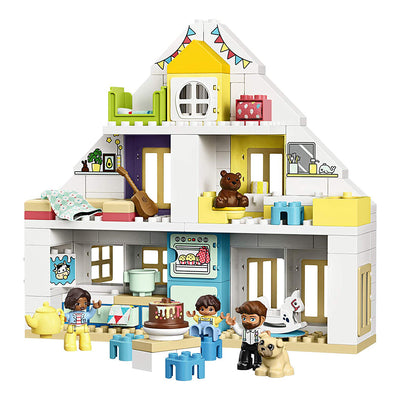LEGO DUPLO 3-in-1 Playhouse 129 Build Block Set with 4 Minifigures (Open Box)