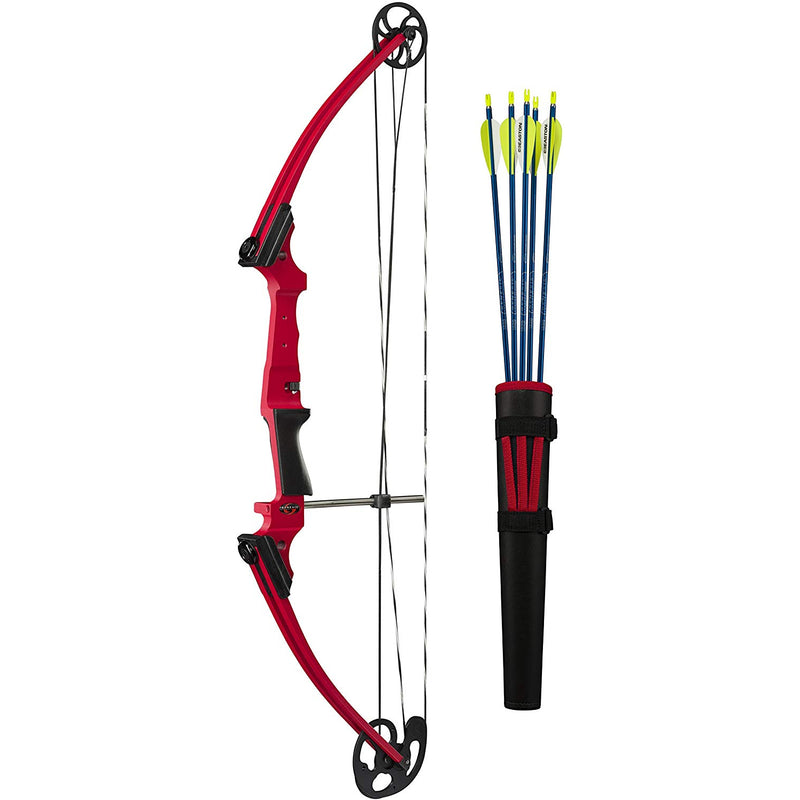 Genesis Original Archery Compound Bow/Arrow Set, Right Handed, Red (Open Box)