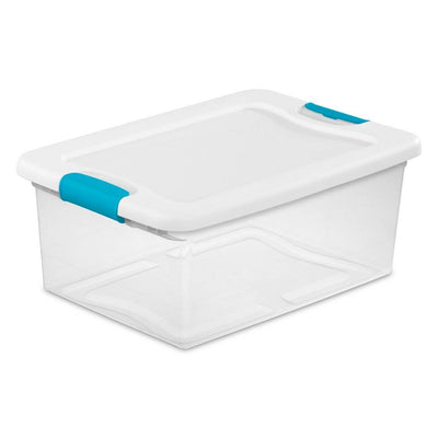 Sterilite 15-Quart Clear Stackable Latching Storage Box Container (72 Pack)