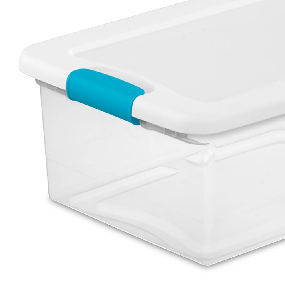 Sterilite 15-Quart Clear Stackable Latching Storage Box Container (72 Pack)