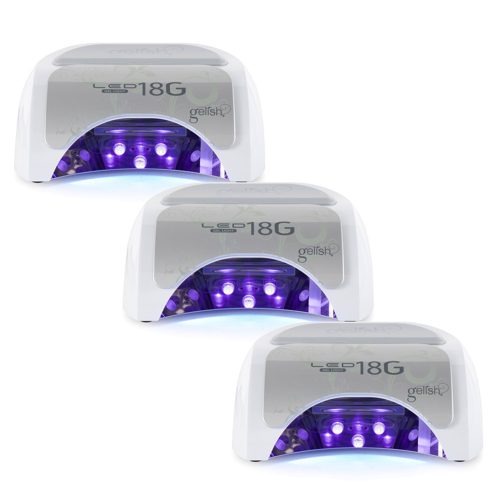 Gelish 18G Professional Salon Gel Nail Polish Dryer Cure LED Lamp Light (3 Pack) - VMInnovations