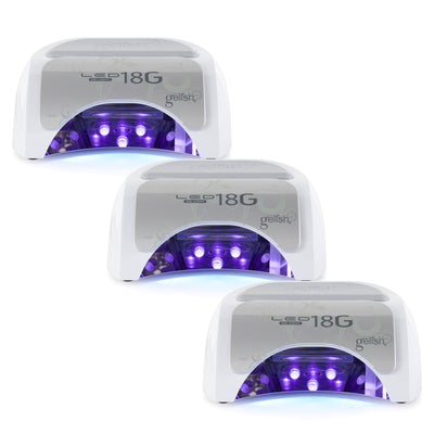 Gelish 18G Professional Salon Gel Nail Polish Dryer Cure LED Lamp Light (3 Pack)