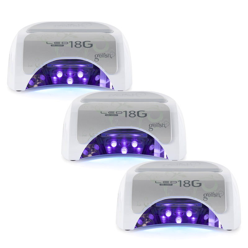 Gelish 18G Professional Salon Gel Nail Polish Dryer Cure LED Lamp Light (3 Pack)